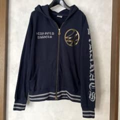 24karatsジップパーカー M ネイビー×ゴールド LDH EXILE完売品 - メルカリ