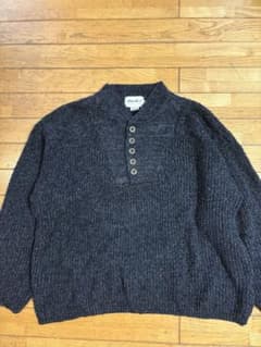 Eddie Bauer ヘンリーネック ニット セーター Lのサムネイル