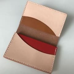 本革名刺入れ　ベージュのサムネイル