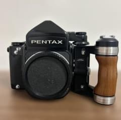 PENTAX 67 TTLファインダー 中判フィルムカメラ 木製グリップ付き