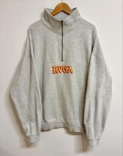 RVCA ハーフジップ スウェット グレー Lのサムネイル