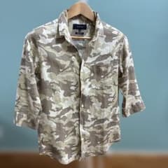 【美品】SHIPS JET BLUE 迷彩柄 七分袖　シャツ Mのサムネイル