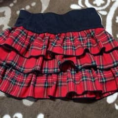 チェック♡ふりっふりprettyスカート♡女児♡のサムネイル