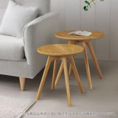 20％OFF】ネストテーブル (DT01 LBR 2点セット)【ニトリ】 - メルカリ