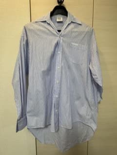 VETEMENTS 青白ストライプ 長袖シャツ