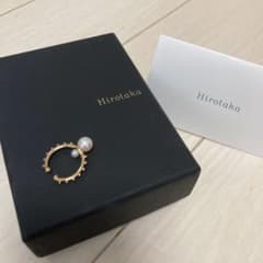 極美品【Hirotaka】アコヤ ダブルパール イヤーカフ(片耳用)