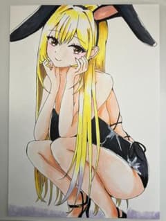 手描きイラスト - バニーガールのコピック原画 【NO.TC10】 - メルカリ