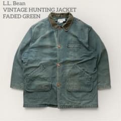 70s L.L.Bean ハンテイグジャケット ダック地 コーデュロイ襟 古着