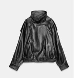 ZARA】ザラ フェイクレザージャケット ブラック XS - メルカリ