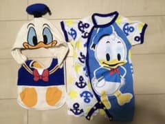 ロンパース(イオン)、スタイ＆帽子(ベビド)セットのサムネイル
