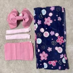 桜柄浴衣 帯セット　140cmのサムネイル