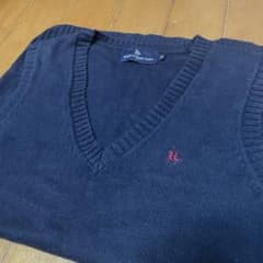 ネイビー Vネックセーター Mサイズのサムネイル