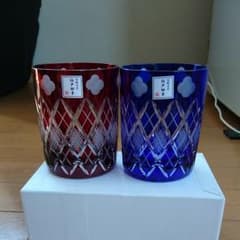 【新品】江戸切子  矢来紋のサムネイル