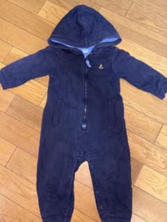 babyGap ネイビー フード付き ロンパース 80のサムネイル