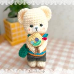 ゆ*様 ［作家Megmeg's Doll様の許可有り］ ♧シロクマくん　あみぐる ゆ*様 ［作家Megmeg's Doll様の許可有り］ ♧シロクマくん あみぐる