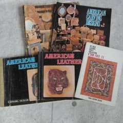 レザークラフト　AMERICAN DESIGNS 図案集5冊　　中古のサムネイル