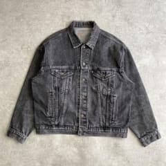 リーバイス USA製 70507-4858 先染めブラック デニム トラッカー ced5bc27e8da3b47f5d7868c58147c