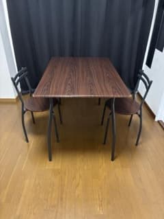ダイニングテーブルと椅子 3点セット 都内引き取り - メルカリ