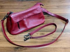 レッド レザー ショルダーバッグ 2wayのサムネイル