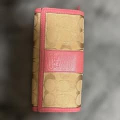 COACH シグネチャー 長財布 ピンク ベージュのサムネイル