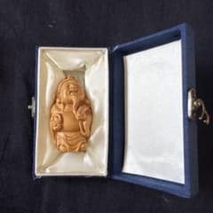 木彫り 恵比寿様 彫刻 置物 専用箱入りのサムネイル