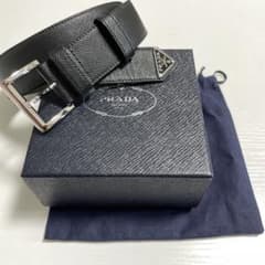 PRADA プラダ サフィアーノレザー ベルト 2CC545 ブラック 85 - メルカリ