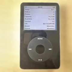 iPod 第5.5世代 ブラック 80GB A1136 (MA450LL) - メルカリ