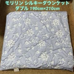 モリリン もちもち シルキーダウンケット ダブル 190×210 ブルー 未