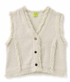 WCJ フリンジベスト アイボリー 美品 完売品 若槻千夏 - メルカリ