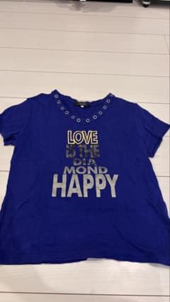 ロゴプリント 半袖Tシャツ ブルー 平成ギャル Y2K 古着のサムネイル