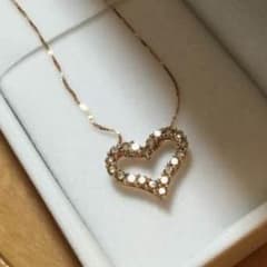 ＳＡchi 様 専用   Ｋ18  ダイヤ 0.５ct オープンハートネックレスのサムネイル
