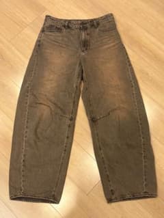 GU ワイドパンツ XL ブラウン 100%コットンのサムネイル