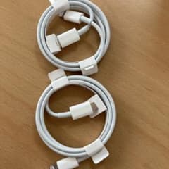 Lightningケーブル タイプC 2本セット ホワイト　Apple純正品のサムネイル