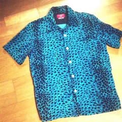 ブラックカメレオンズ様専用クリームソーダ ヒョウ柄シャツのサムネイル