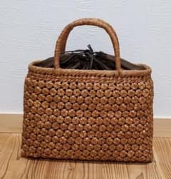商品』長野産 職人手編み ゛六角花編み〝山葡萄籠バッグ・XLサイズ 