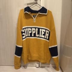 SUPPLIER ハーフジップ ニット イエロー Sのサムネイル
