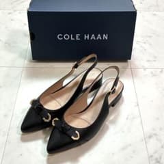 COLE HAAN コールハーン メンロ― スキマー パンプス フラット 黒 COLE HAAN コールハーン メンロ― スキマー パンプス フラット 黒