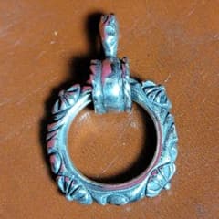 40s スウィートハートジュエリー ベル 鐘 シルバー 勿忘草 リボン 鈴