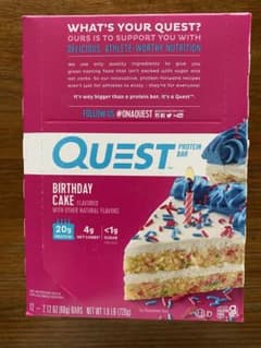 QUEST プロテインバー　バースデーケーキ　12本入のサムネイル