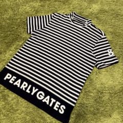 パーリーゲイツ PEARLYGATES 半袖 モックネック ボーダー サイズ5