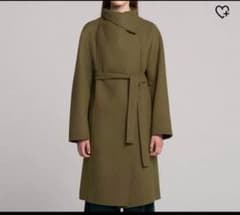 新品未使用 タグ付き UNIQLO U ダブルフェイスラップコート ブラウン Mのサムネイル