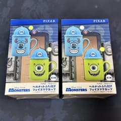 モンスターズ・インク ヘルメットふた付きフェイスマグカップ　2種セット