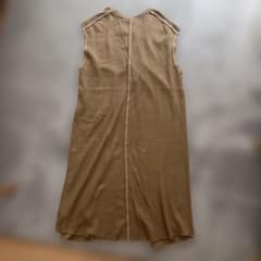 ノースリーブ ロングワンピース ベージュ