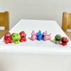 ガチャピン ムック ロディ セサミストリート バスボム フィギュア 8個セットのサムネイル