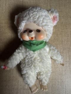 おしゃぶりチャム　セキグチ製モンチッチのおともだち　ひつじの女の子　昭和レトロ おしゃぶりチャム セキグチ製モンチッチのおともだち ひつじの女の子