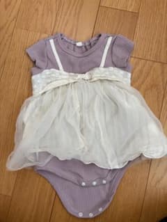 ラベンダー フリル付き ワンピース 70のサムネイル