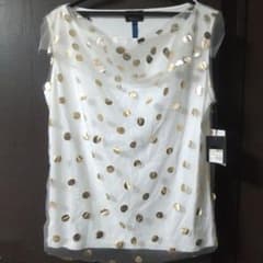 LANVIN COLLECTION ドット柄 半袖トップス ホワイト 40 - メルカリ