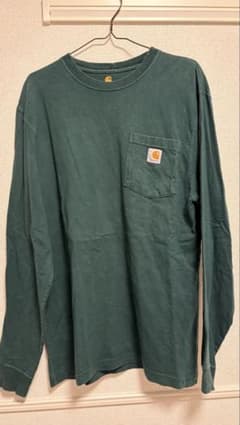 Carhartt 長袖ポケットTシャツ ダークグリーン Sのサムネイル