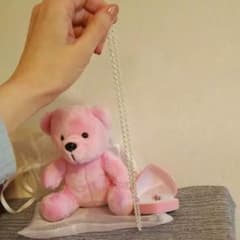 テディベア付/シルバーチェーン925/50cmのサムネイル