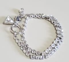 SWAROVSKI テニス ブレスレット 二連 ロング ダブル クリスタル - メルカリ